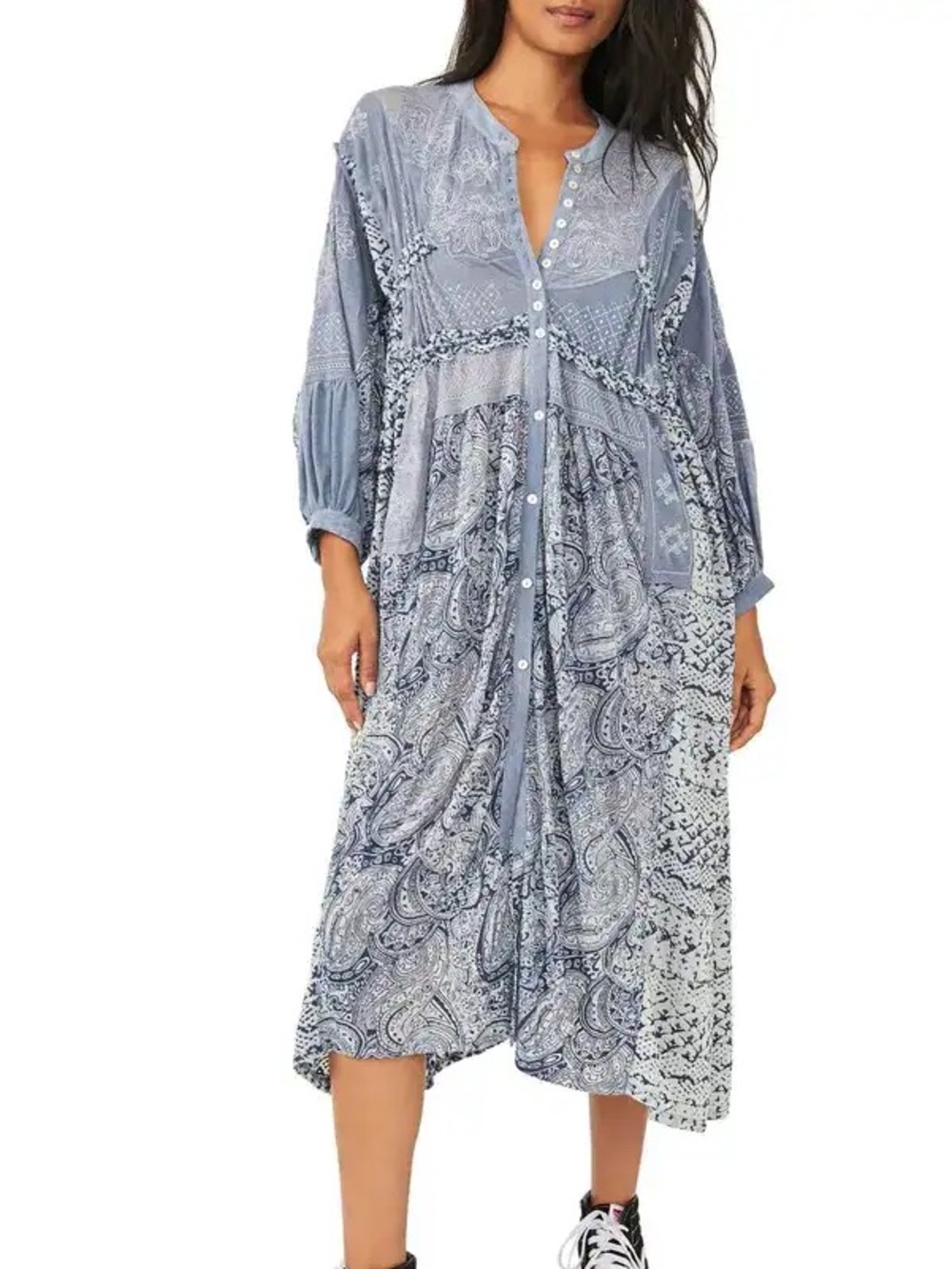 FREE PEOPLE Oh My Mix Print Dress